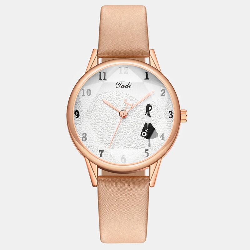 Mode Bracelet En Cuir Petite Fille Modèle Style Décontracté Femmes Montre Montre À Quartz