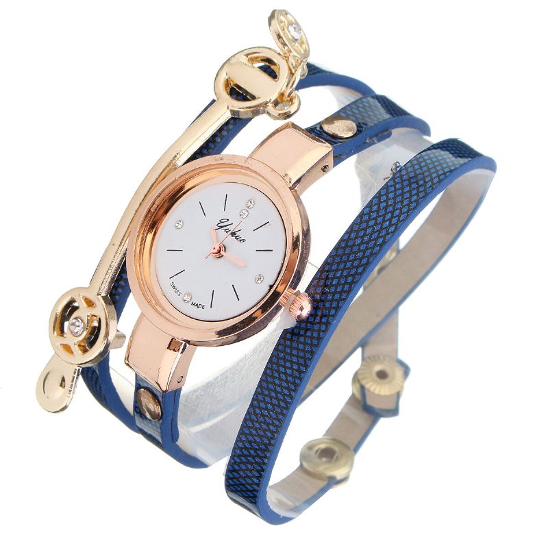 Mode Bracelet En Cuir Pu Cadran En Cristal Simple Femmes Montre Dames Robe Montre À Quartz