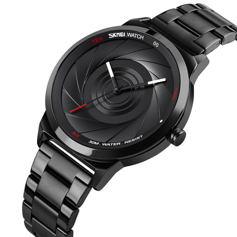 Mode Business Style Hommes Montre 3d Dail Étanche En Acier Inoxydable Quartz Montres