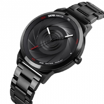 Mode Business Style Hommes Montre 3d Dail Étanche En Acier Inoxydable Quartz Montres