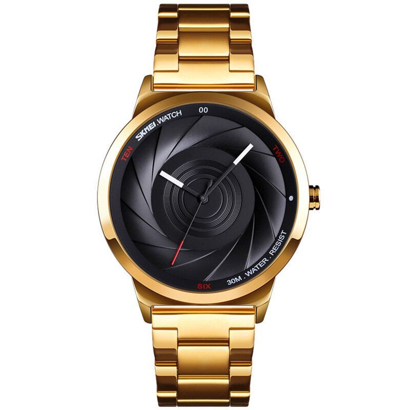 Mode Business Style Hommes Montre 3d Dail Étanche En Acier Inoxydable Quartz Montres