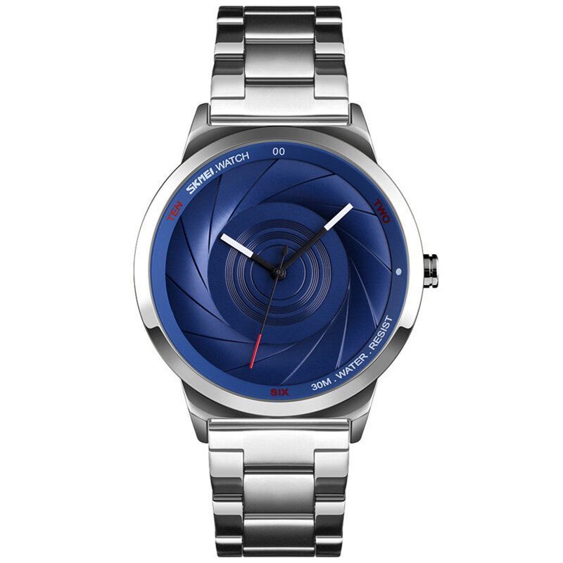 Mode Business Style Hommes Montre 3d Dail Étanche En Acier Inoxydable Quartz Montres