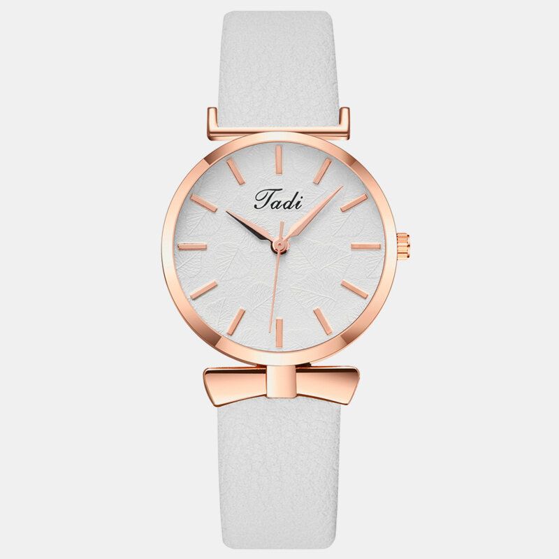 Mode Casual Élégant Femmes Montres Bracelet En Cuir Cadran Or Rose Poignet En Alliage Montre À Quartz