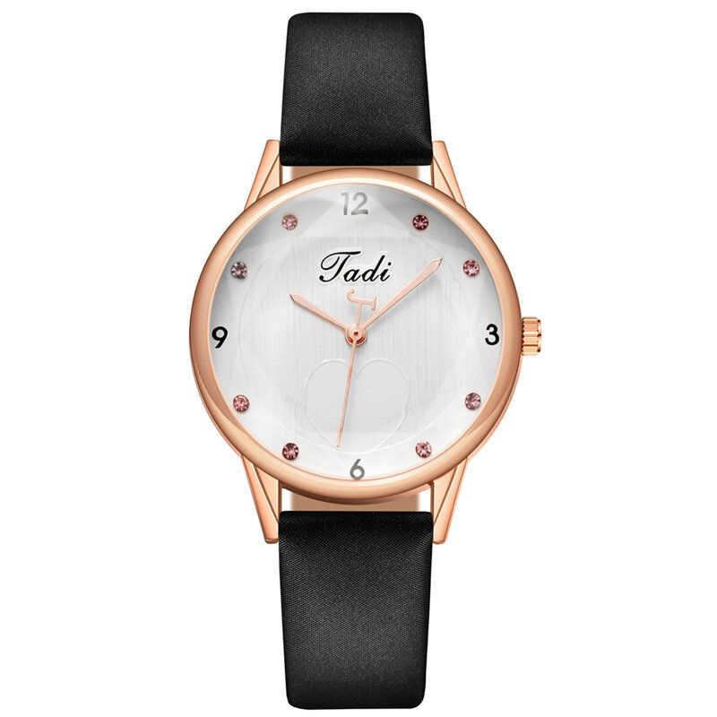 Mode Casual Élégant Sport Femmes Montres Bracelet En Cuir Cadran Or Rose Poignet Alliage Cas Montre À Quartz