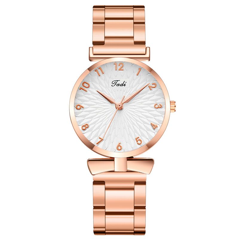 Mode Casual Femmes Montre-bracelet Alliage Montre-bracelet Bracelet Étanche Montres À Quartz