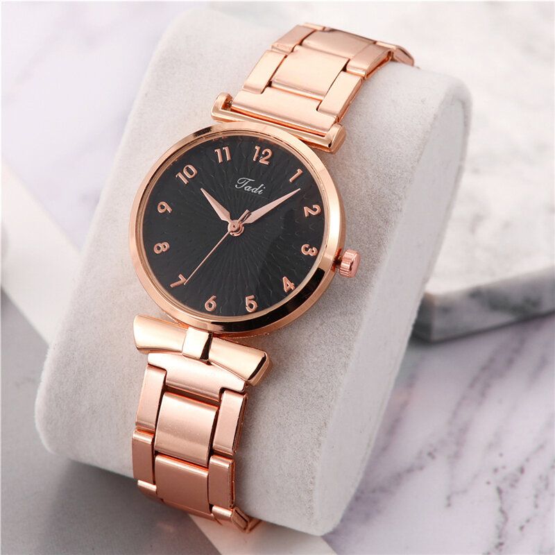 Mode Casual Femmes Montre-bracelet Alliage Montre-bracelet Bracelet Étanche Montres À Quartz