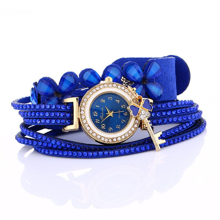 Mode Cristal Cercle Bracelet Femmes Montre Cadran Simple Flowear Modèles Montre À Quartz