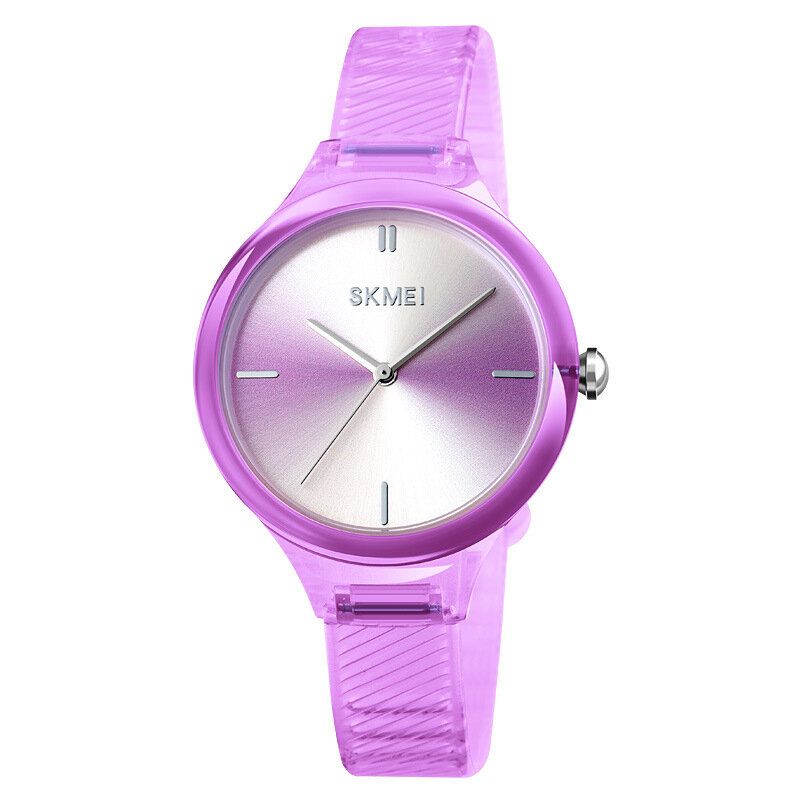 Mode Femme Montre Colorée Transparente Étanche Lady Quartz Montre