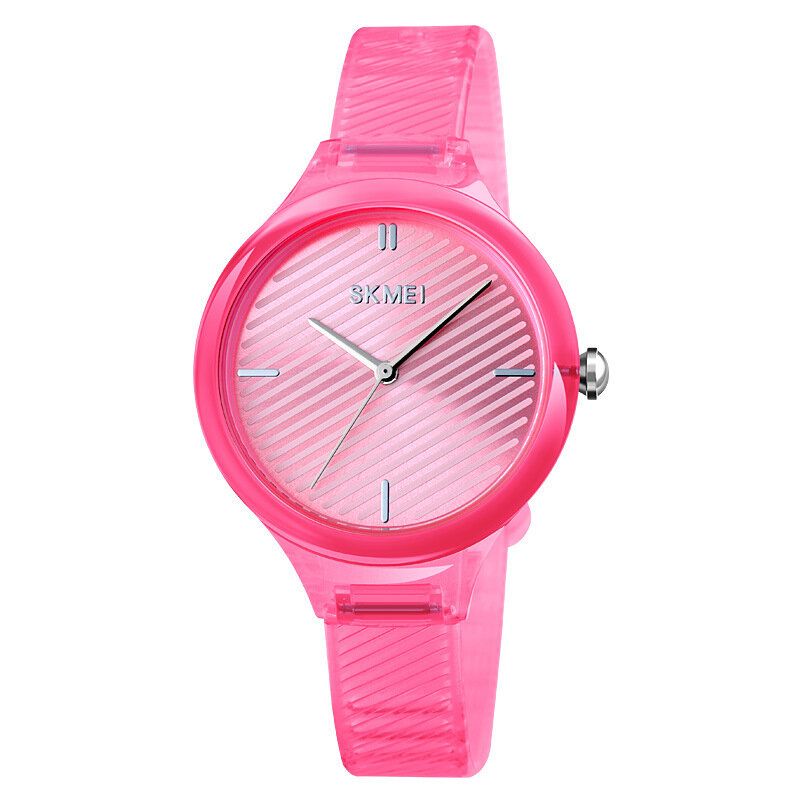 Mode Femme Montre Colorée Transparente Étanche Lady Quartz Montre