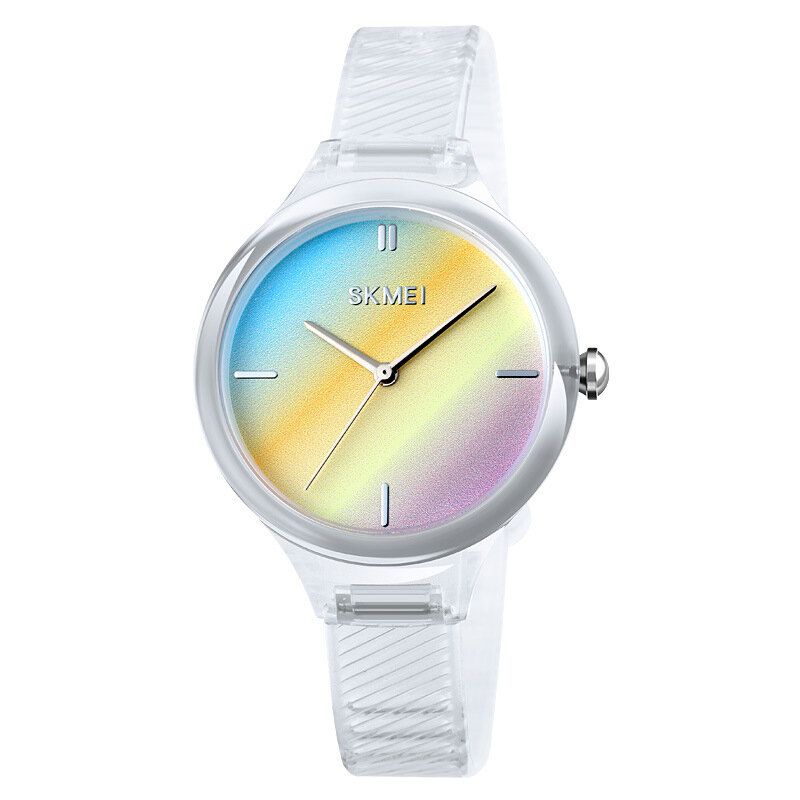 Mode Femme Montre Colorée Transparente Étanche Lady Quartz Montre