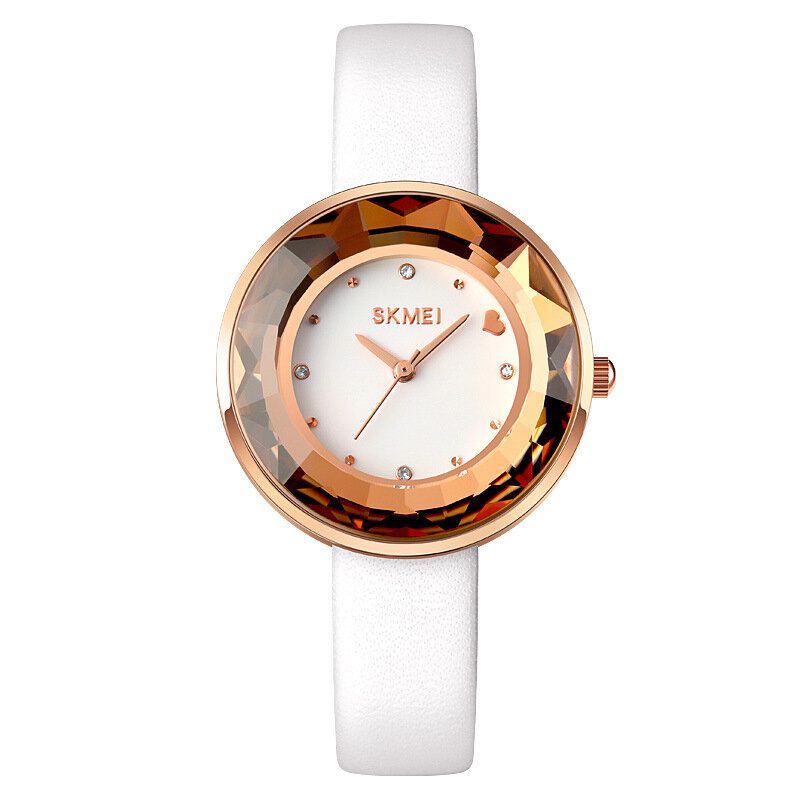 Mode Femme Montre Miroir De Coupe En Trois Dimensions Simple Petit Cadran Dame Montre À Quartz