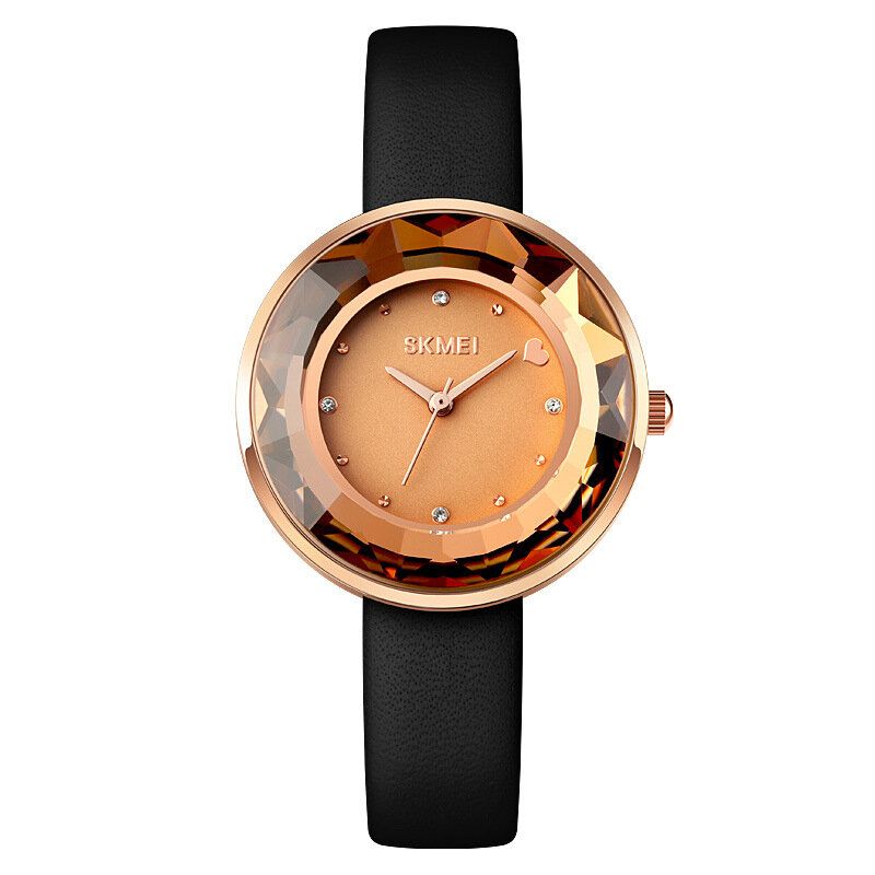 Mode Femme Montre Miroir De Coupe En Trois Dimensions Simple Petit Cadran Dame Montre À Quartz