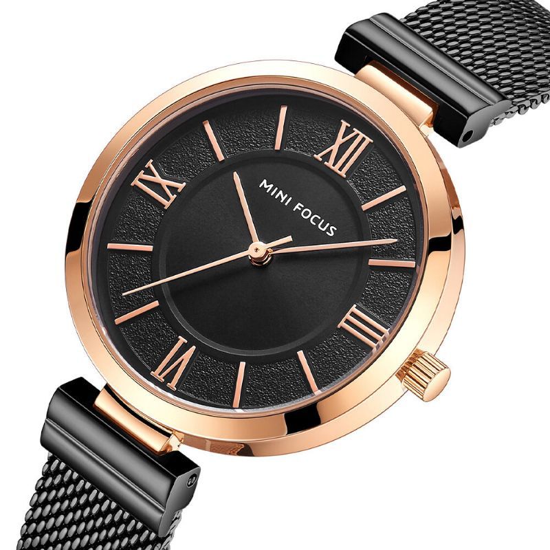 Mode Femmes Décontracté Bracelet En Acier Inoxydable Étanche Casual Femme Montre À Quartz