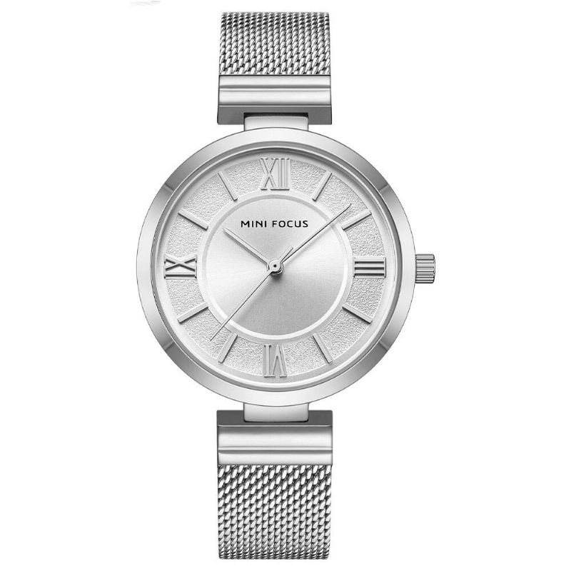 Mode Femmes Décontracté Bracelet En Acier Inoxydable Étanche Casual Femme Montre À Quartz