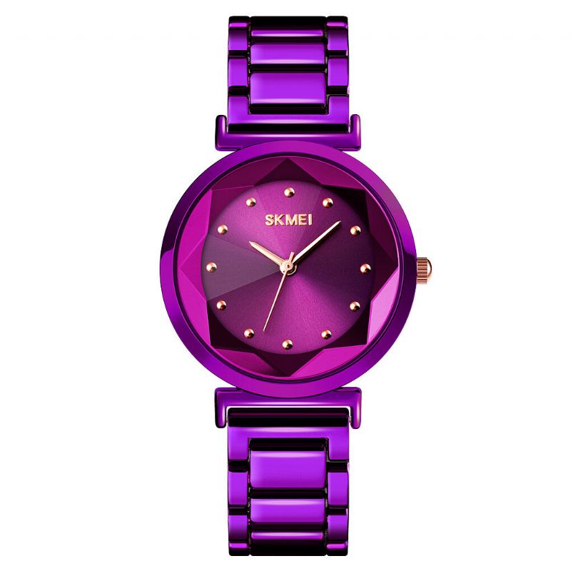 Mode Femmes Montre Miroir De Coupe Stéréoscopique Petit Cadran Bracelet En Acier Inoxydable Dame Montre À Quartz