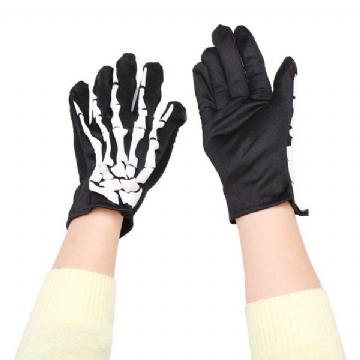 Mode Halloween Squelette Fantôme Démon Élastique Crâne Gants