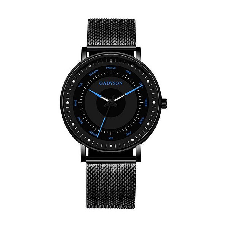 Mode Hommes Montre Affichage Lumineux Simple Business Bracelet En Acier Inoxydable Montre À Quartz