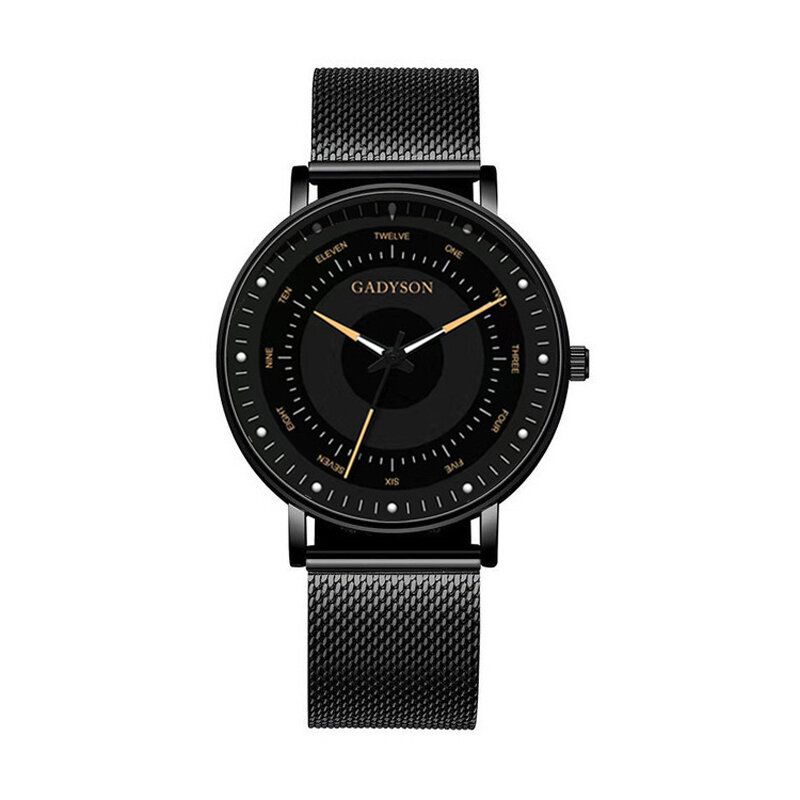 Mode Hommes Montre Affichage Lumineux Simple Business Bracelet En Acier Inoxydable Montre À Quartz