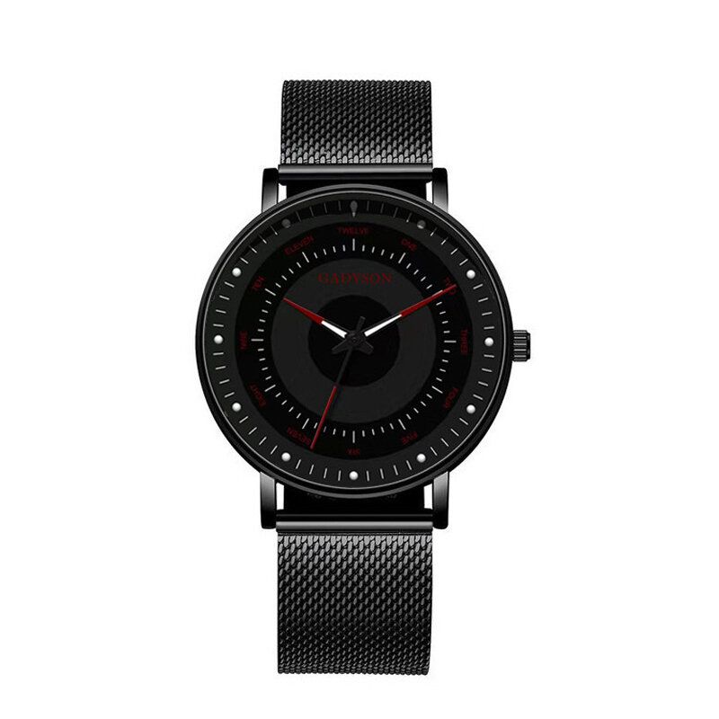 Mode Hommes Montre Affichage Lumineux Simple Business Bracelet En Acier Inoxydable Montre À Quartz