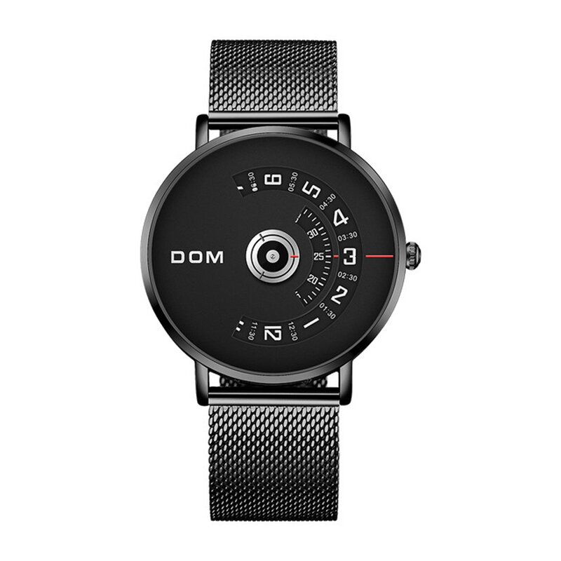 Mode Hommes Montre Cadran Créatif 3atm Montre À Quartz Étanche