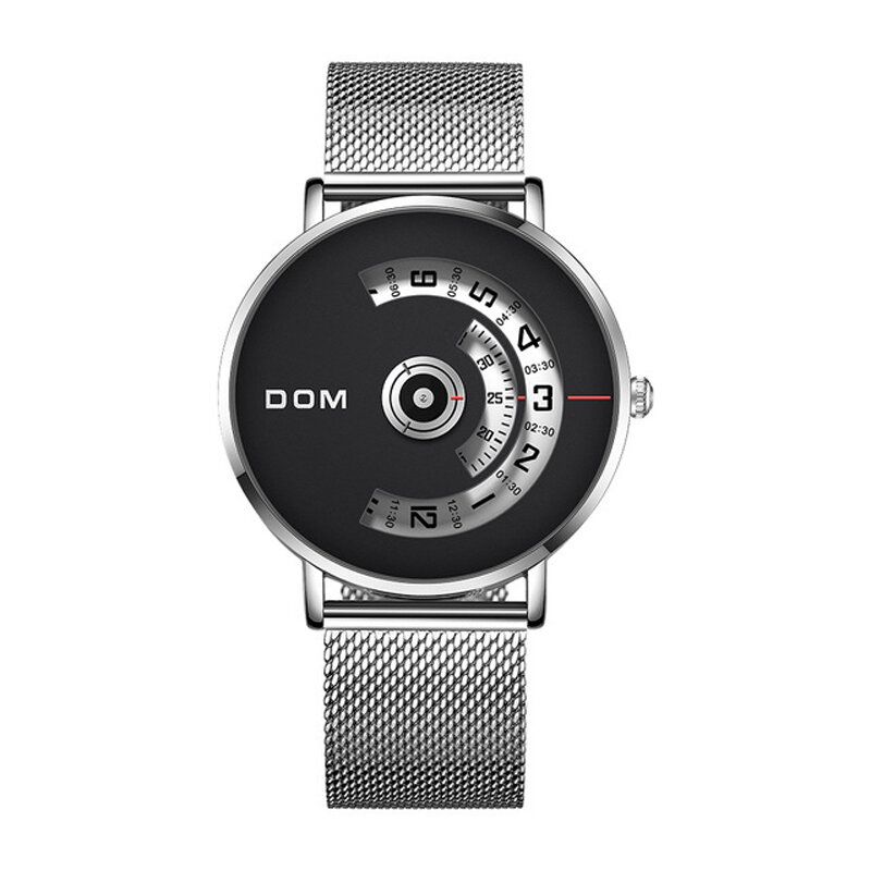 Mode Hommes Montre Cadran Créatif 3atm Montre À Quartz Étanche