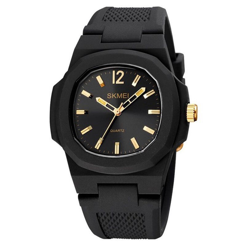 Mode Hommes Montre Cadran Hexagonal Créatif Simple 5atm Montre À Quartz Étanche