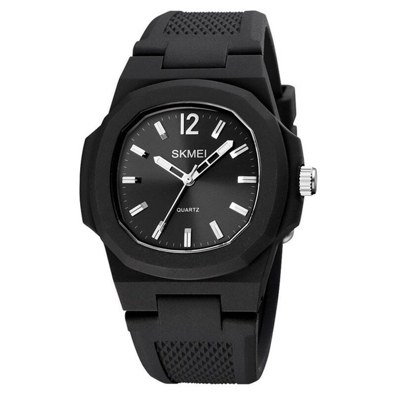 Mode Hommes Montre Cadran Hexagonal Créatif Simple 5atm Montre À Quartz Étanche