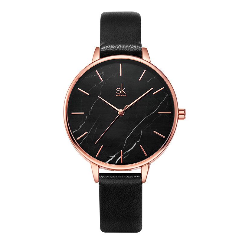 Mode Marbre Texture Cadran Femmes Montre Dames Robe Montre À Quartz