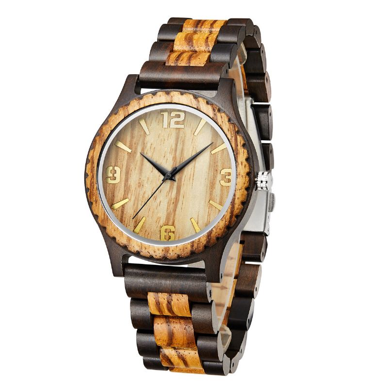 Montre En Bois De Mode Cadran Simple Hommes Montre De Mode Montre À Quartz