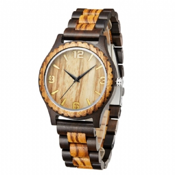 Montre En Bois De Mode Cadran Simple Hommes Montre De Mode Montre À Quartz