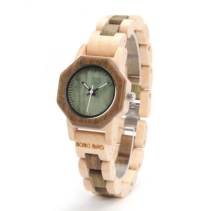 Montre-bracelet En Bois Légère À La Mode Montre À Quartz À Petit Cadran