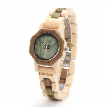 Montre-bracelet En Bois Légère À La Mode Montre À Quartz À Petit Cadran