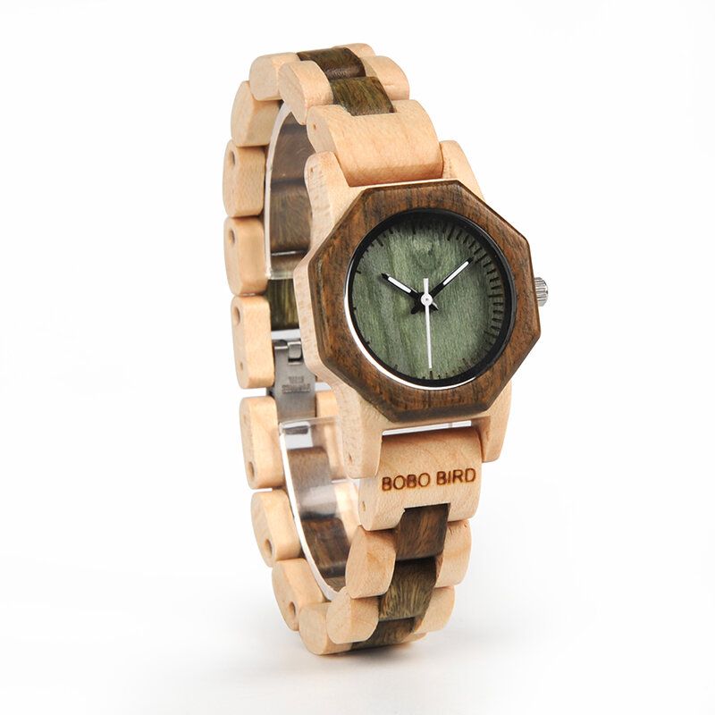 Montre-bracelet En Bois Légère À La Mode Montre À Quartz À Petit Cadran