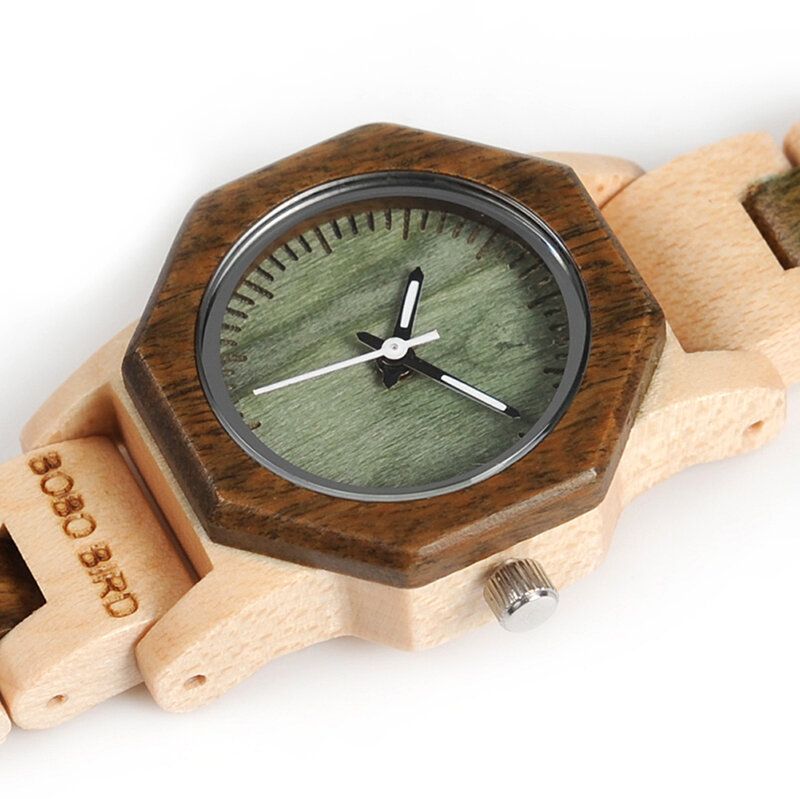 Montre-bracelet En Bois Légère À La Mode Montre À Quartz À Petit Cadran