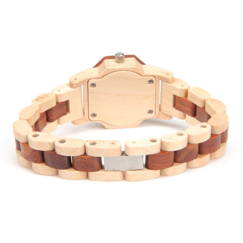 Montre-bracelet En Bois Légère À La Mode Montre À Quartz À Petit Cadran