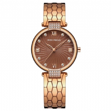 Montre-bracelet En Cristal Pour Femme Avec Bracelet En Acier