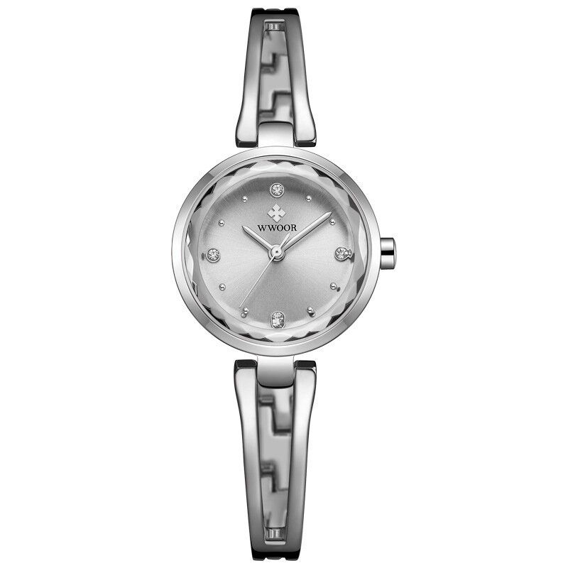 Montre-bracelet En Diamant Pour Femme Montre À Quartz En Acier De Style Professionnel