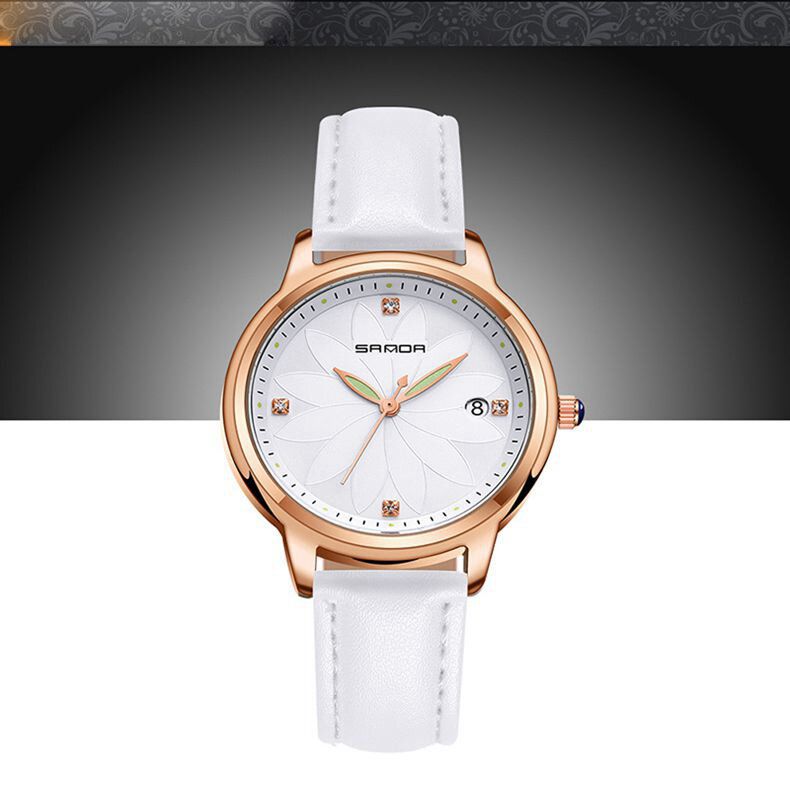 Montre-bracelet Élégante Pour Femme Avec Affichage De La Date Et Montre À Quartz