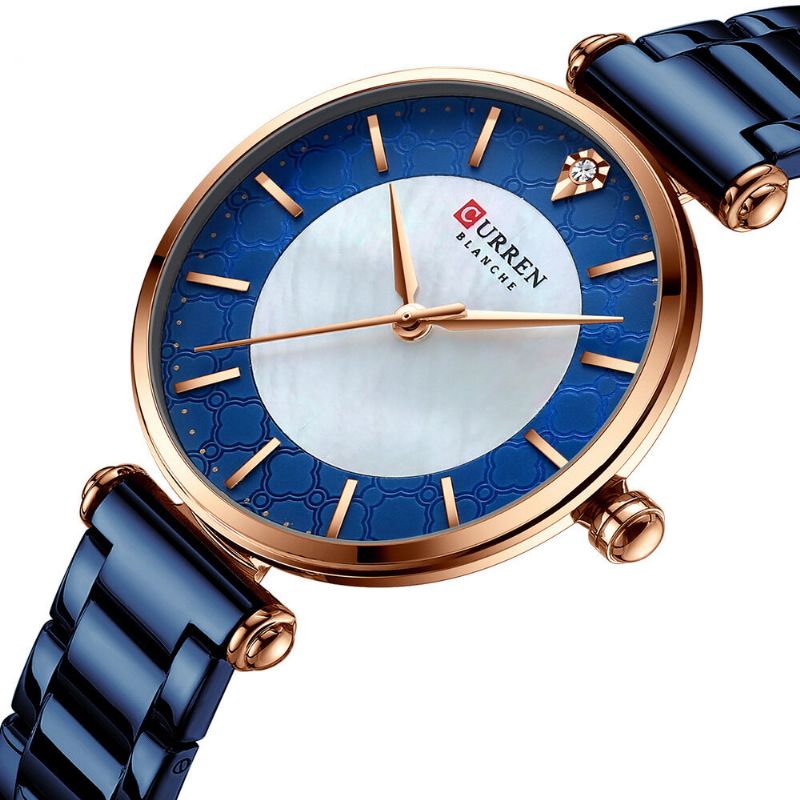 Montre-bracelet Étanche Pour Dames De Style Décontracté En Acier Inoxydable Montres À Quartz