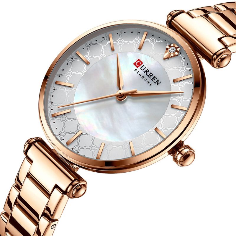 Montre-bracelet Étanche Pour Dames De Style Décontracté En Acier Inoxydable Montres À Quartz