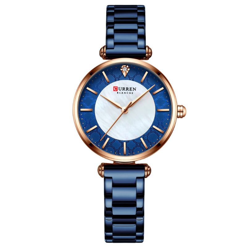 Montre-bracelet Étanche Pour Dames De Style Décontracté En Acier Inoxydable Montres À Quartz