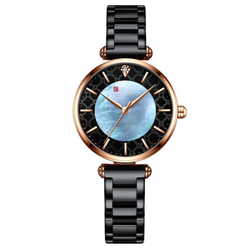 Montre-bracelet Étanche Pour Dames De Style Décontracté En Acier Inoxydable Montres À Quartz