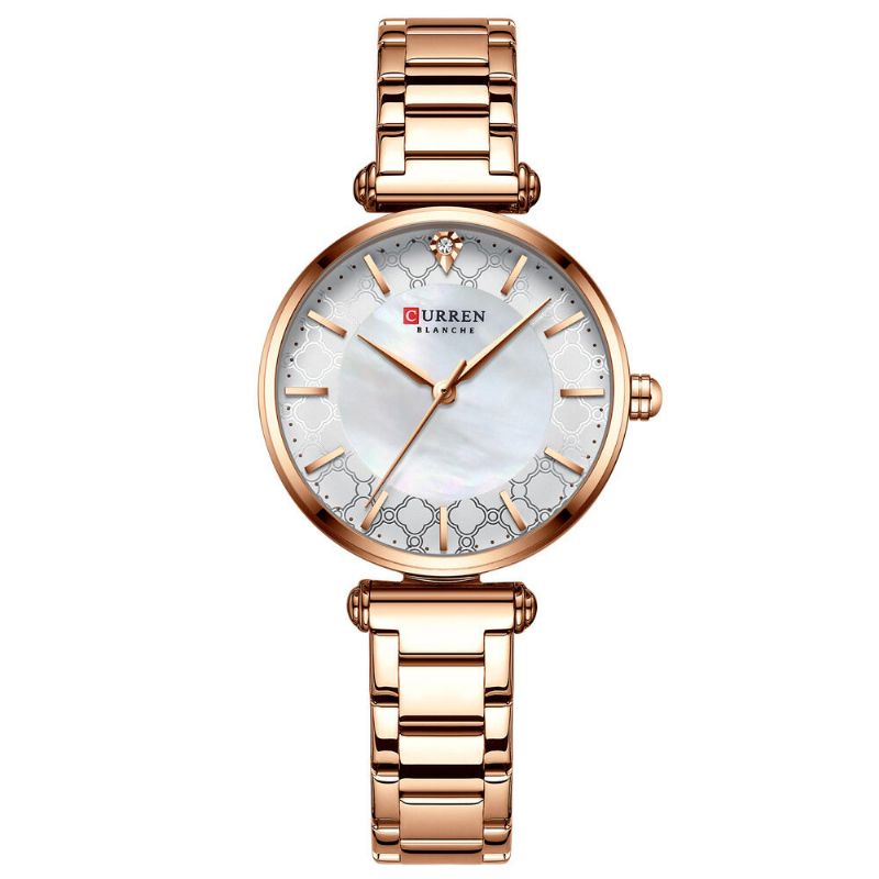 Montre-bracelet Étanche Pour Dames De Style Décontracté En Acier Inoxydable Montres À Quartz