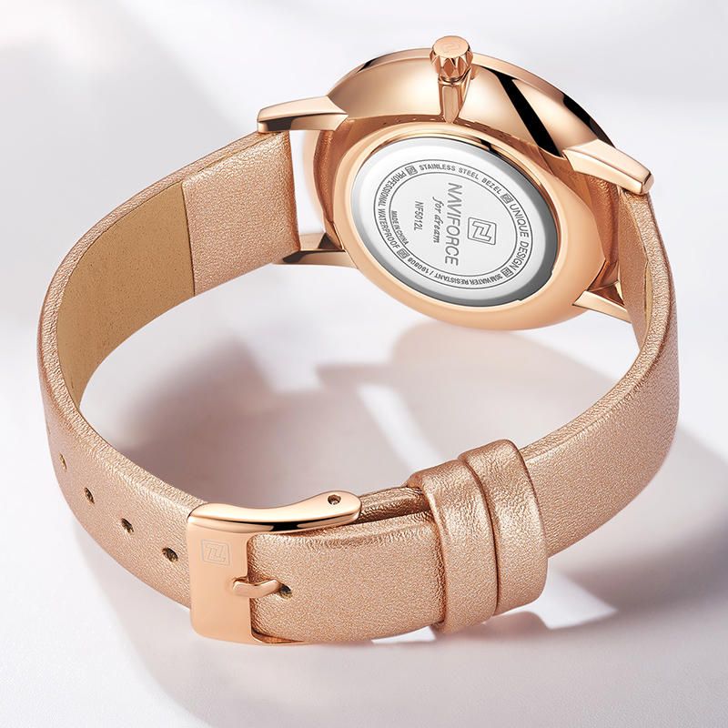 Montre-bracelet Pour Femme Au Design Élégant Montre À Quartz Avec Bracelet En Cuir Étanche