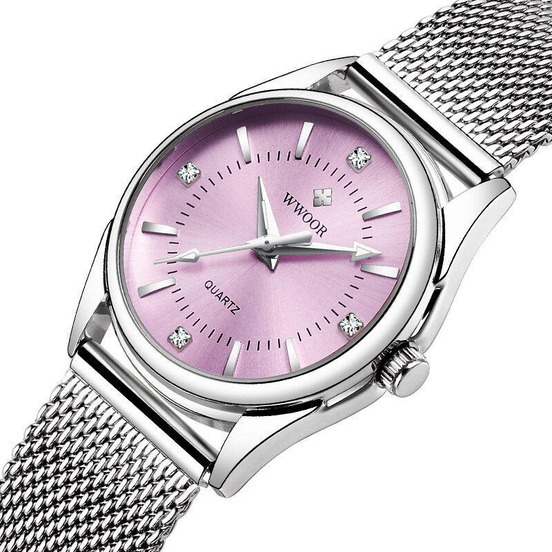 Montre-bracelet Pour Femme De Style Décontracté Avec Petit Cadran Et Montre À Quartz En Acier