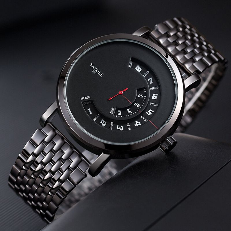 Montre-bracelet Pour Hommes Au Design Unique Montre À Quartz Créative De Style Professionnel En Acier