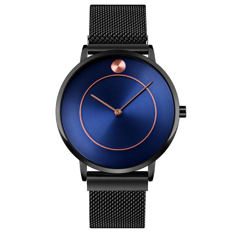 Montre-bracelet À La Mode Pour Hommes Ultra Minces Montre À Quartz Étanche De Style Professionnel