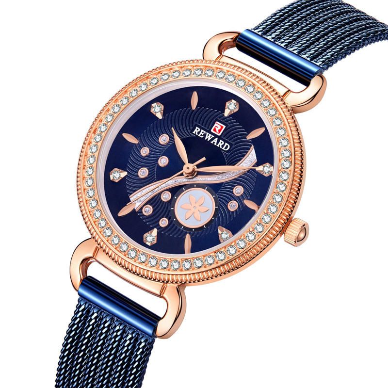 Montre Femme Décontractée Étanche Lumière Luxe Bracelet En Acier Inoxydable Montre À Quartz