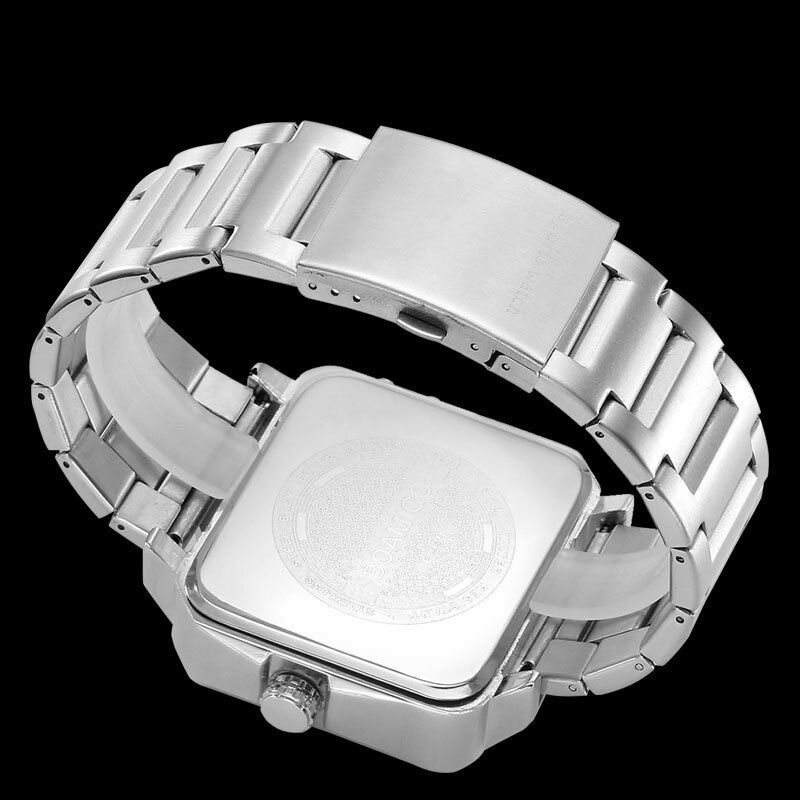 Montre Numérique Pour Hommes Créatifs Grand Cadran Double Fuseau Horaire Lumière Led Date Affichage De La Semaine Bracelet En Acier Inoxydable Montre À Double Affichage