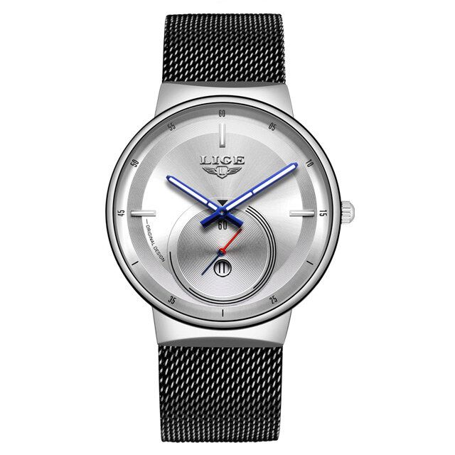 Montre À Quartz Avec Bracelet En Acier Pour Homme